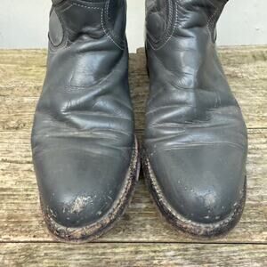 Vintage 80s 90s Justin Boots Gray Roper Western Riding Boots L3056 Size 6B